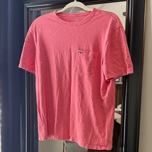 Vineyard Vines Men's Coral Short Sleeve pocket Tee